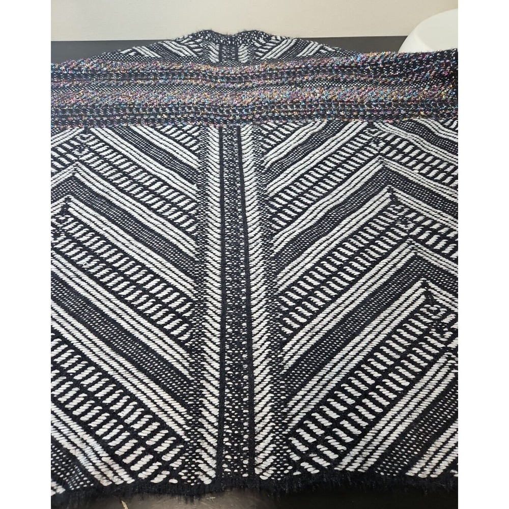 Anthropologie Molly Bracken EUC Wrap Sweater Cardigan Poncho M/L‎ Bohemian Aztec - Picture 6 of 16